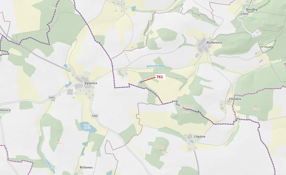 Dražba lesa 1092 m²